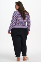 Brunswick Jersey Top - Navy/Lilac, Ombre Heart