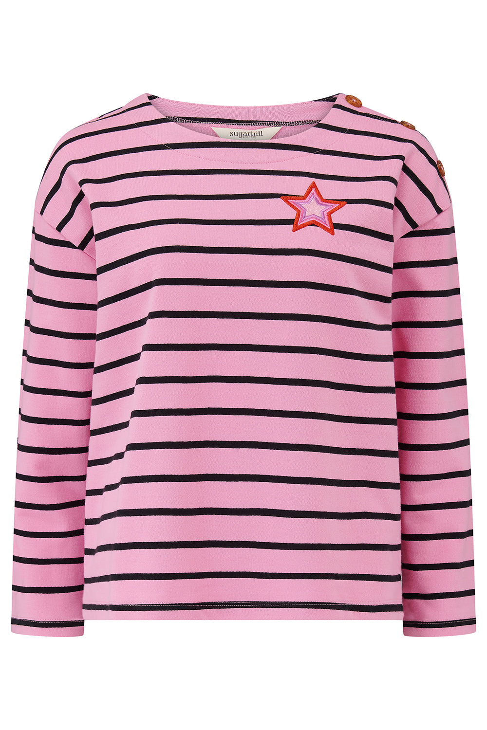 Celine Breton Top - Pink/Black, Star