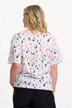 Kinsley Relaxed T-shirt - White/Multi, Pop Splatter
