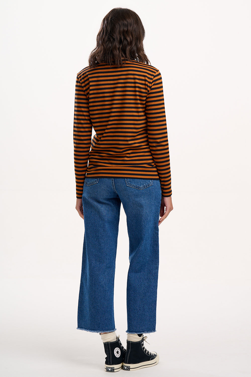 Brunswick Jersey Top - Brown/Black, Mushroom