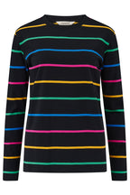 Brunswick Jersey Top - Black/Multi, Nightglow Stripe