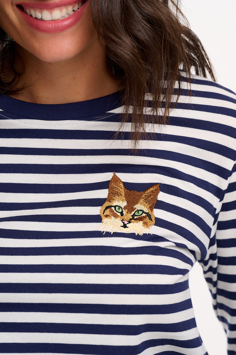 Brunswick Jersey Top - Navy/Off White, Cat