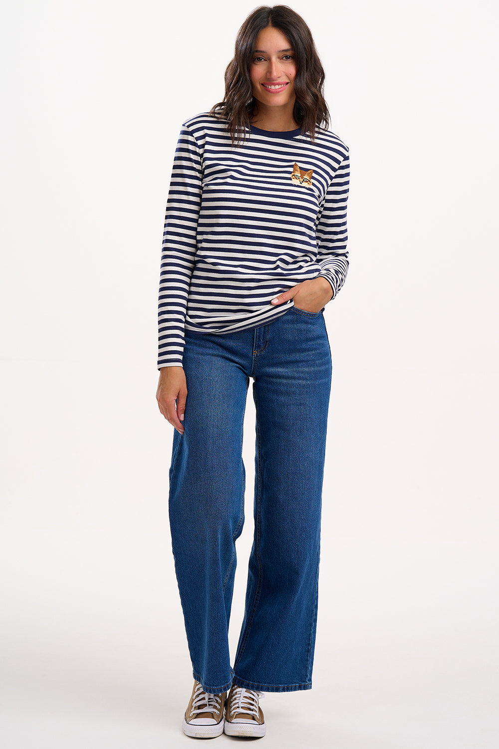 Brunswick Jersey Top - Navy/Off White, Cat