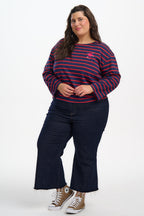 Celine Breton Top - Navy/Red, Planet