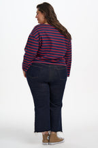 Celine Breton Top - Navy/Red, Planet