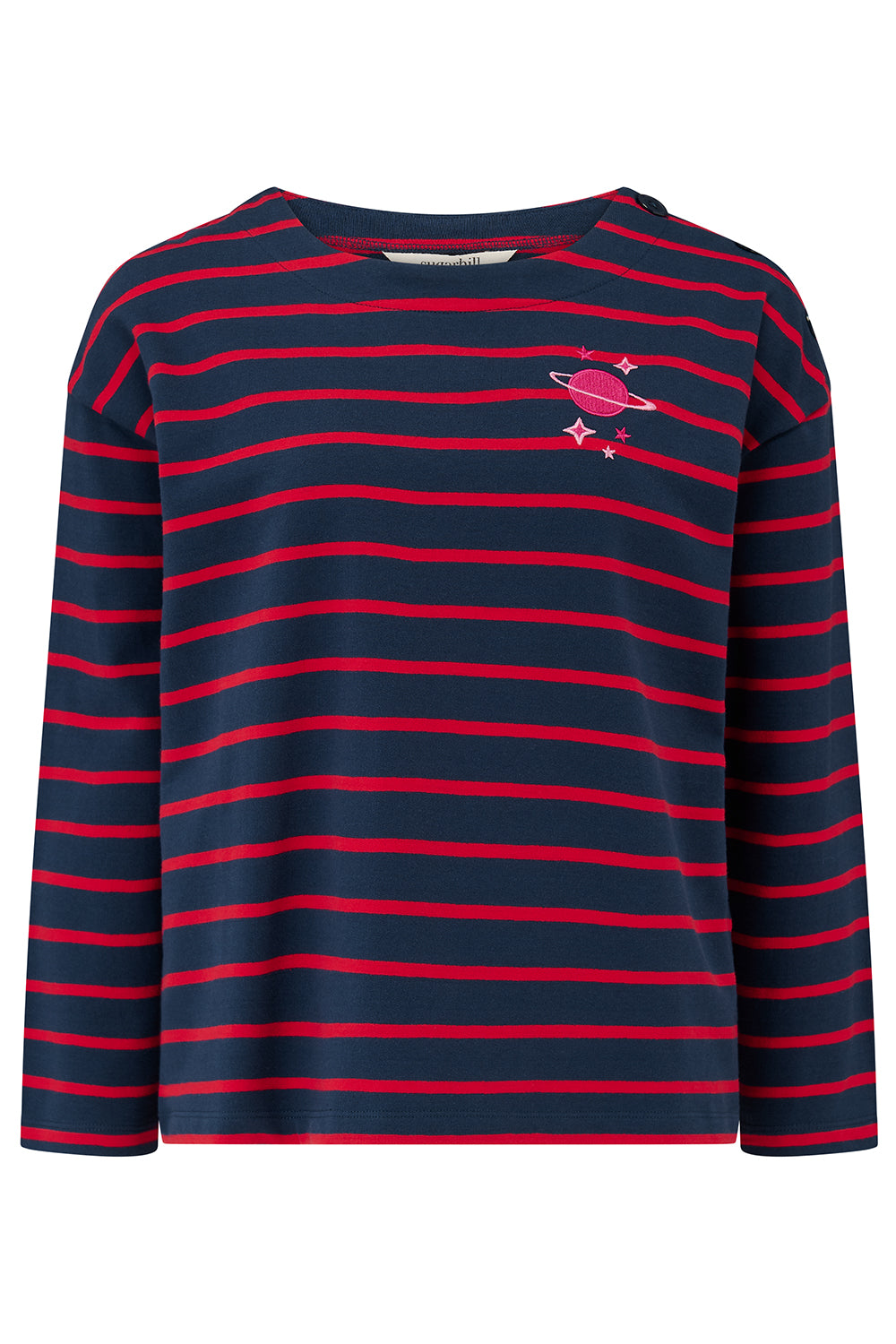 Celine Breton Top - Navy/Red, Planet