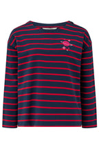 Celine Breton Top - Navy/Red, Planet