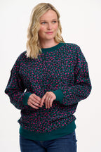 Eadie Relaxed Sweatshirt - Green, Layered Spot