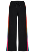 Laina Track Pants - Washed Black, Rainbow Trim