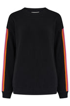 Noah Sweatshirt - Washed Black, Rainbow Trim
